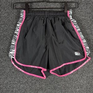 Y2K Victorias Secret PINK Zebra Print Trim Athletic Shorts XS Pink Glitter Black